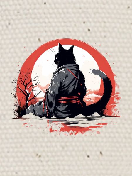 Chat samouraï