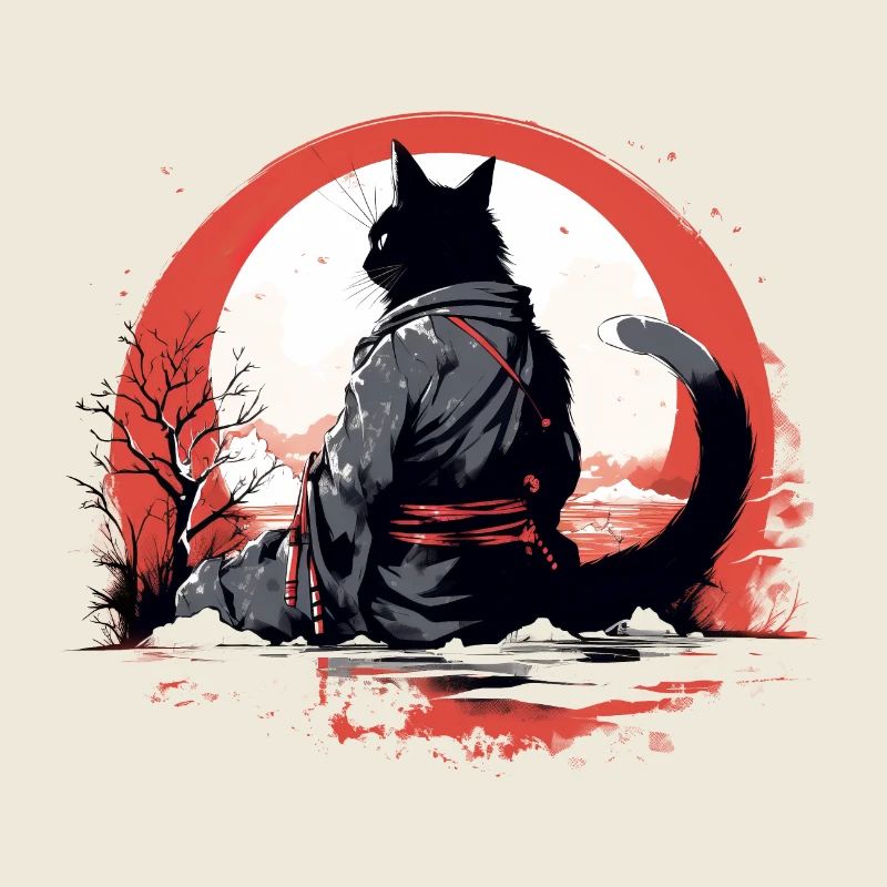 Chat samouraï