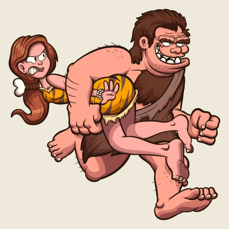 Homme des cavernes Kidnapping Femme des cavernes