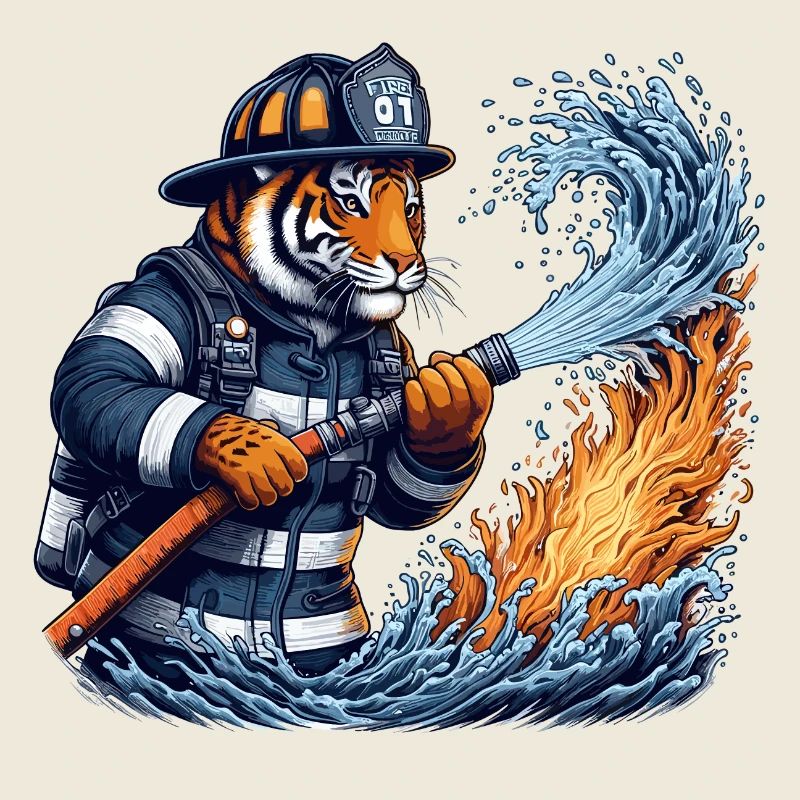 Firefighter Tiger Gift