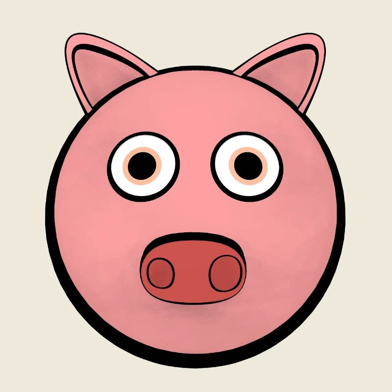 Charmant cochon de dessin animé