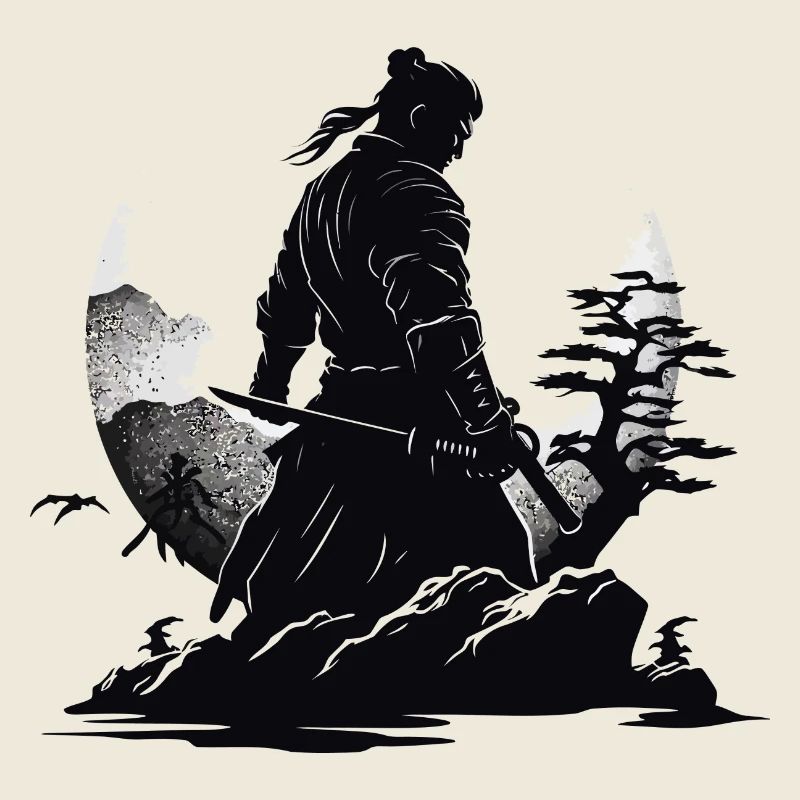 Samurai Krieger Japan Landschaft