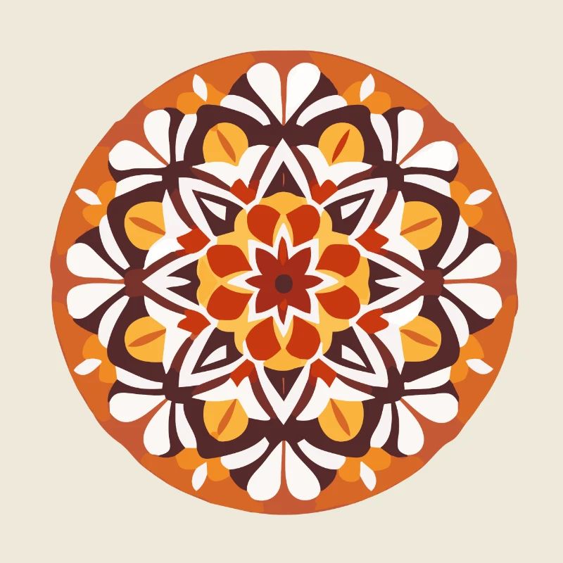 Mandala Pattern Colors Symmetrical5