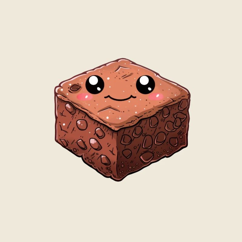 Süßer Brownie Charakter im Cartoon-Stil