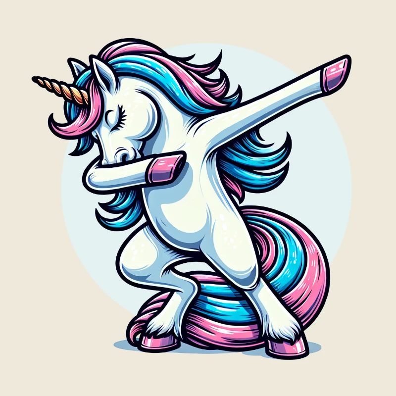 Unicorn Dabbing Einhorn