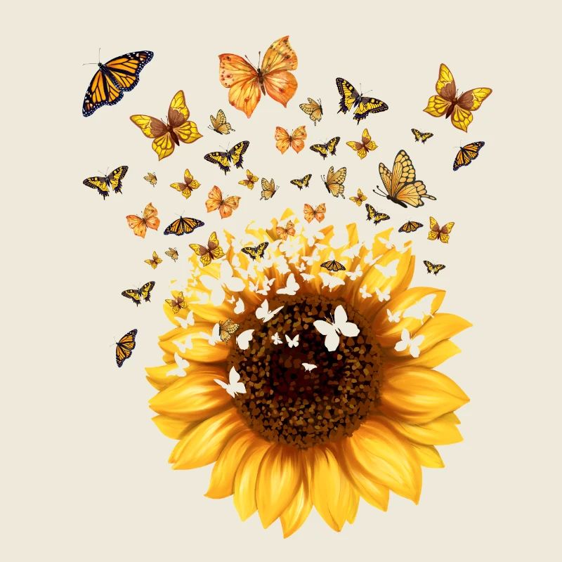 Sonnenblumen-Schmetterlinge - originelle Geschenkidee