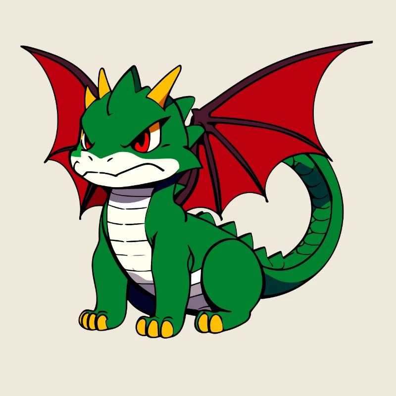 Cute Grumpy Dragon