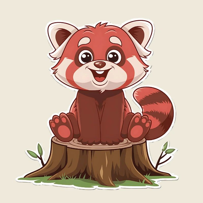 Panda roux totalement mignon