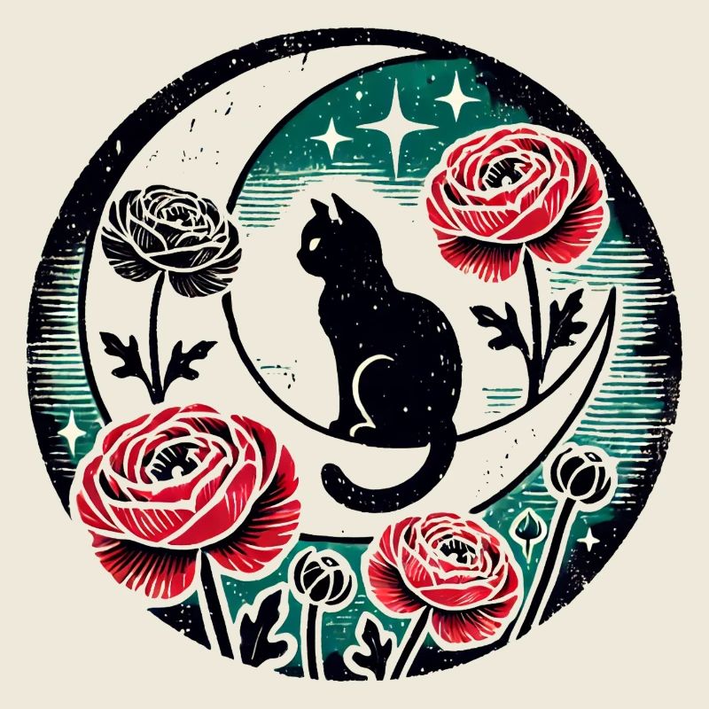 Lune chat noir
