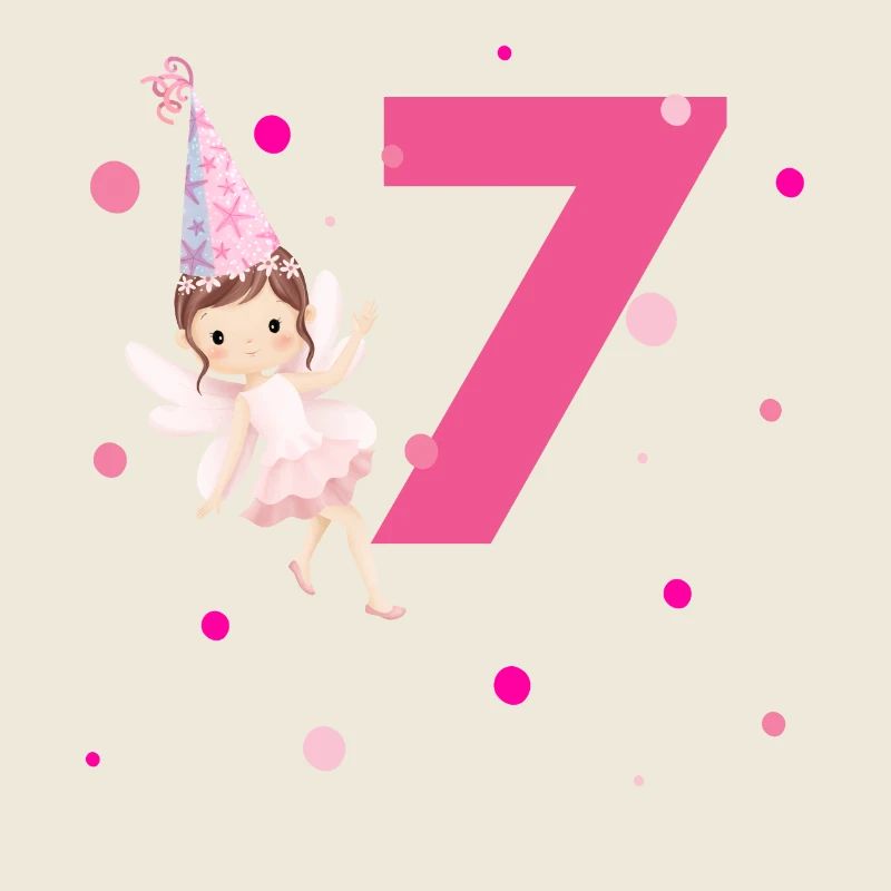 7e anniversaire fée rose