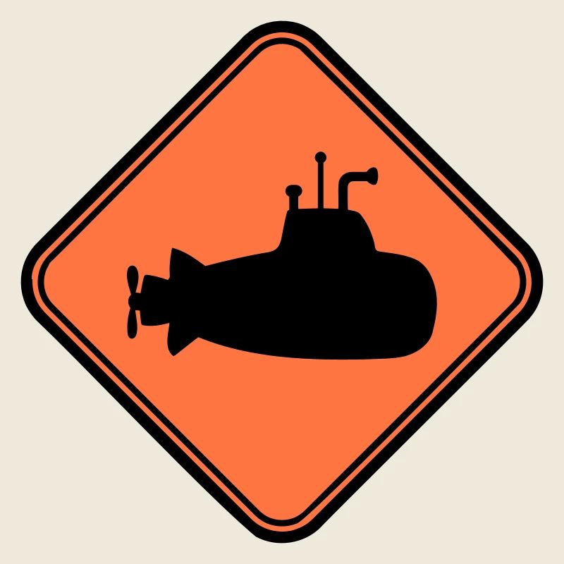 Submarine Shield Warning Warning Danger Notice Logo
