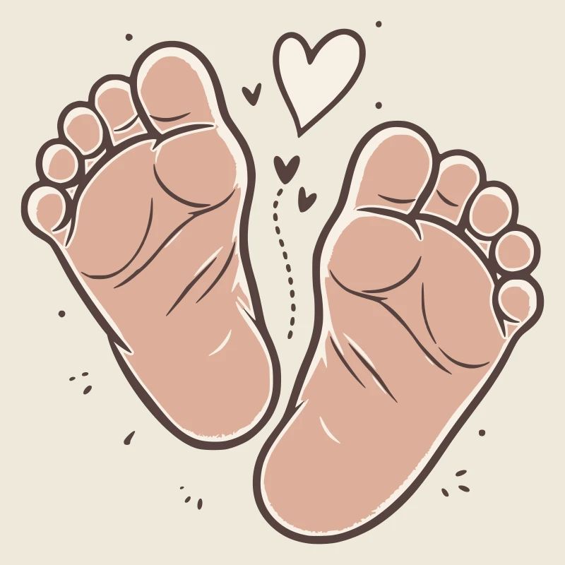 Mignons Pieds de Bébé Pieds de Bébé