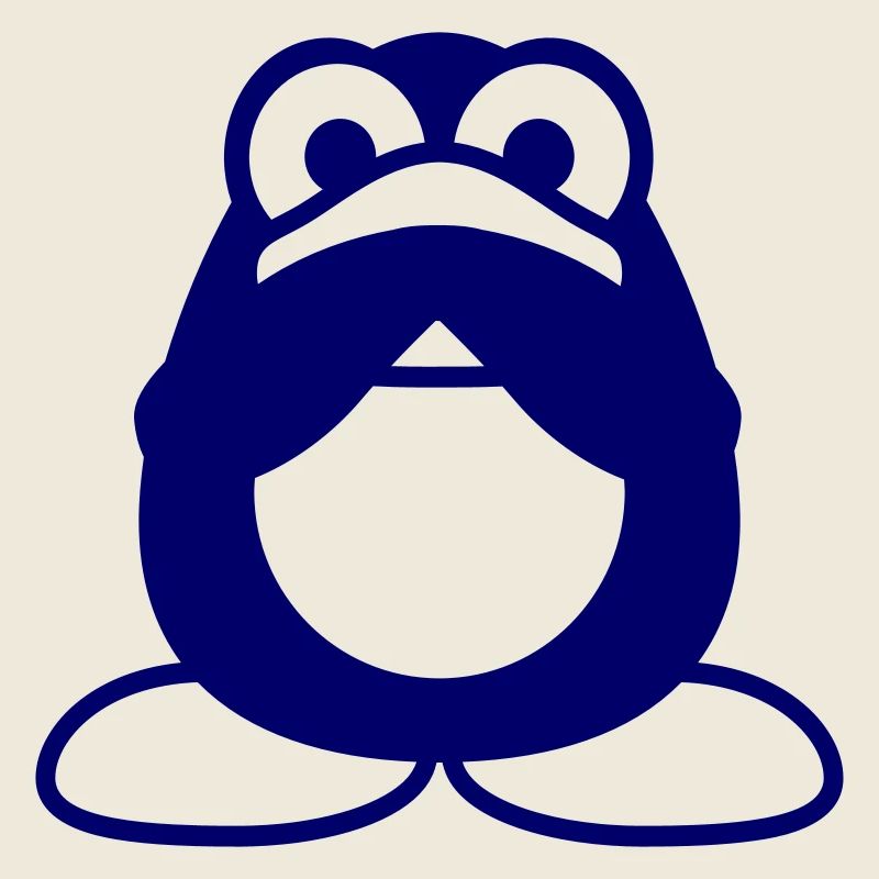 Pingouin Rien parlant Mains silencieuses Couvrant la bouche