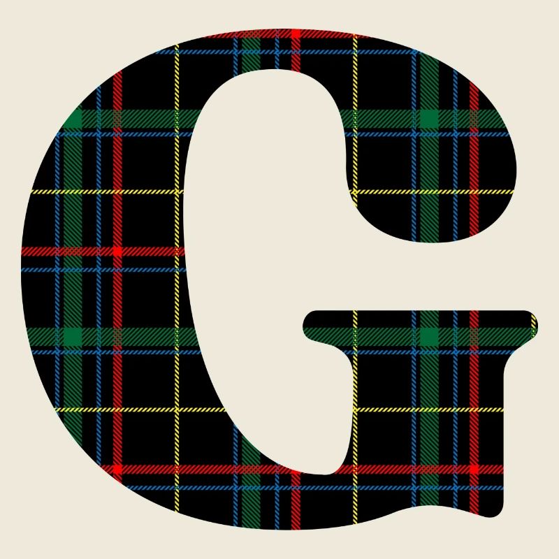 Monogramme g tartan écossais