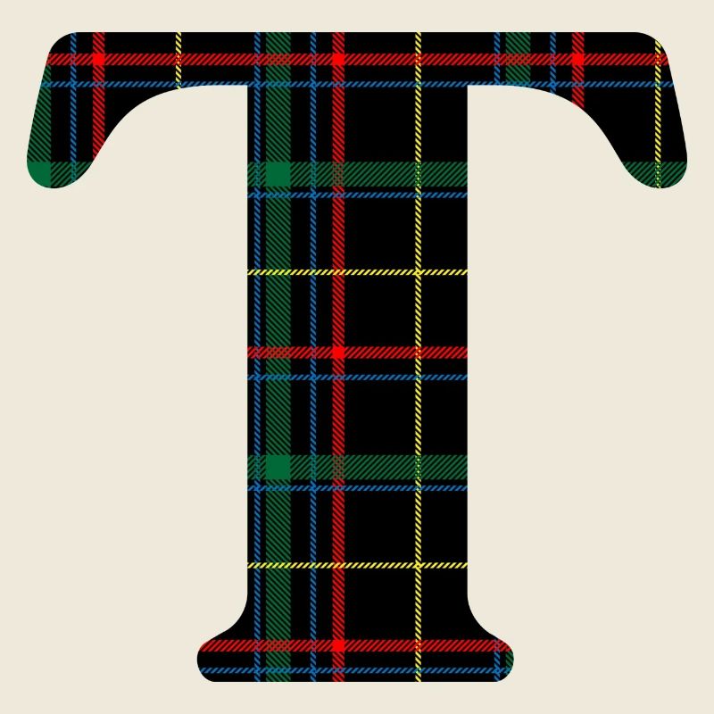 Monogrammed Scottish tartan t