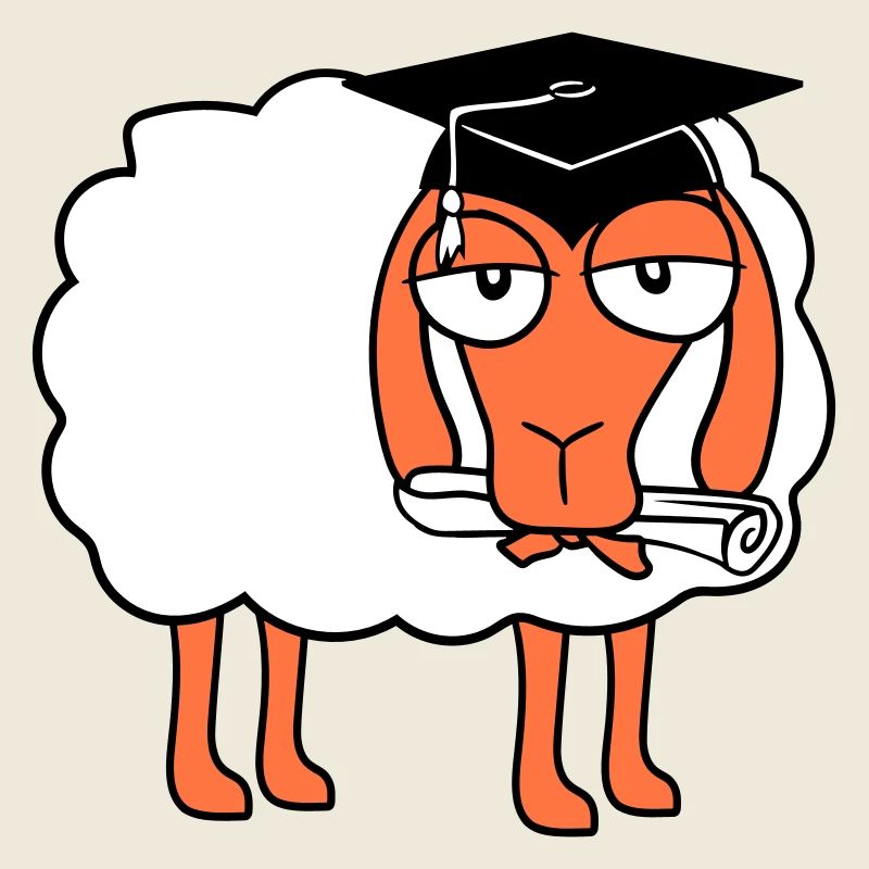 Sheep School Certificate College Graduation Abi Students