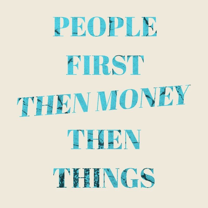 People First Then Money Mindset Blue