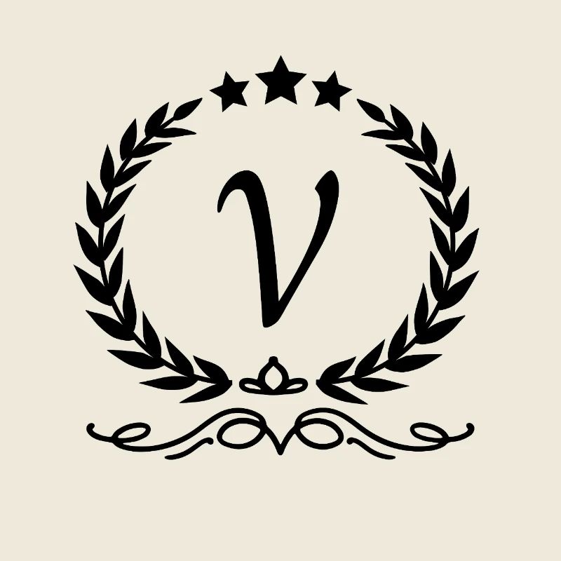 Lettre v couronne