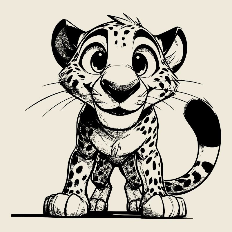 Süsser Leopard Kulleraugen König der Steppe