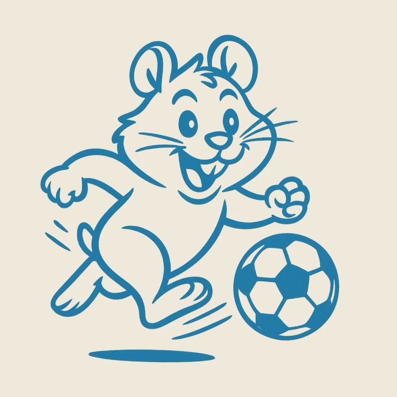 Fussballspielender Tore-Hamster