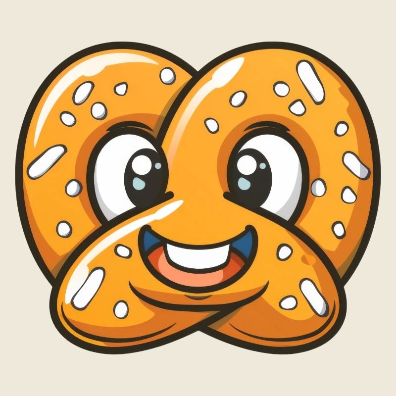 Bande dessinée de bretzel mignon