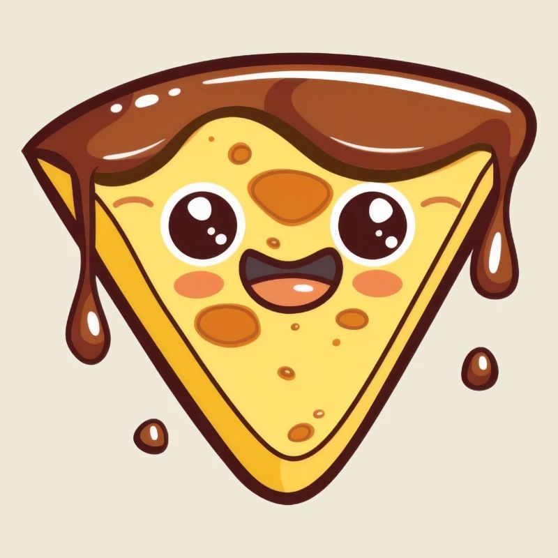 Lustiges Pizzastück Comic