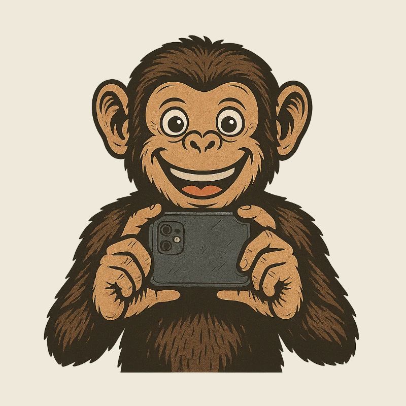 Affe mit Smartphone