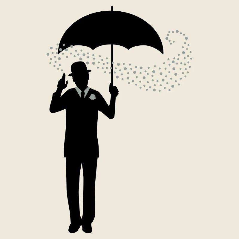 Zauberer - Regenschirm - Melone - Pantomime - 2C