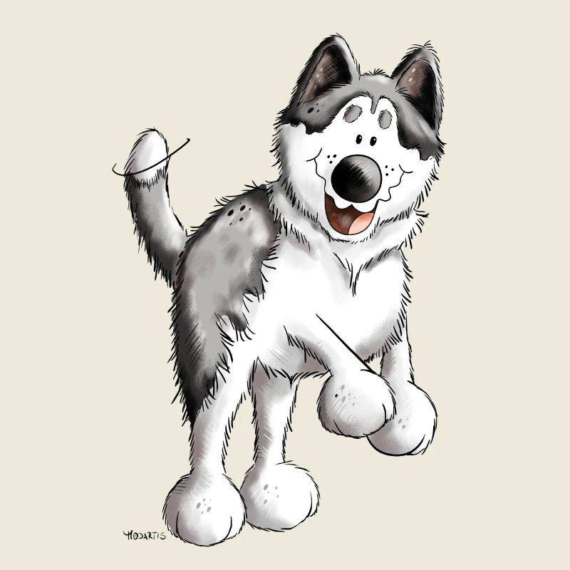 Fröhlicher Husky