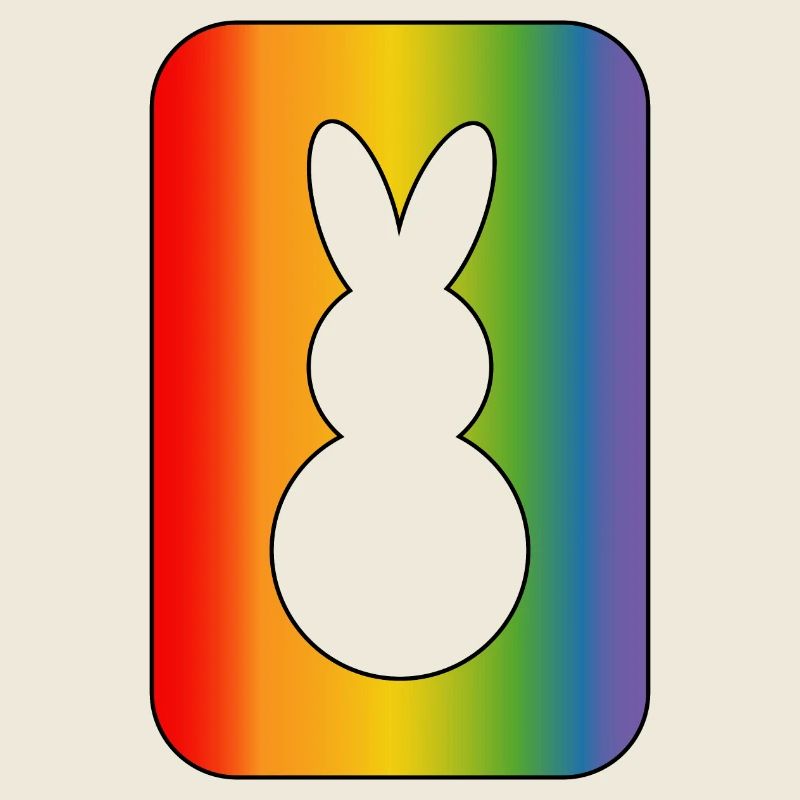 Regenbogen hase