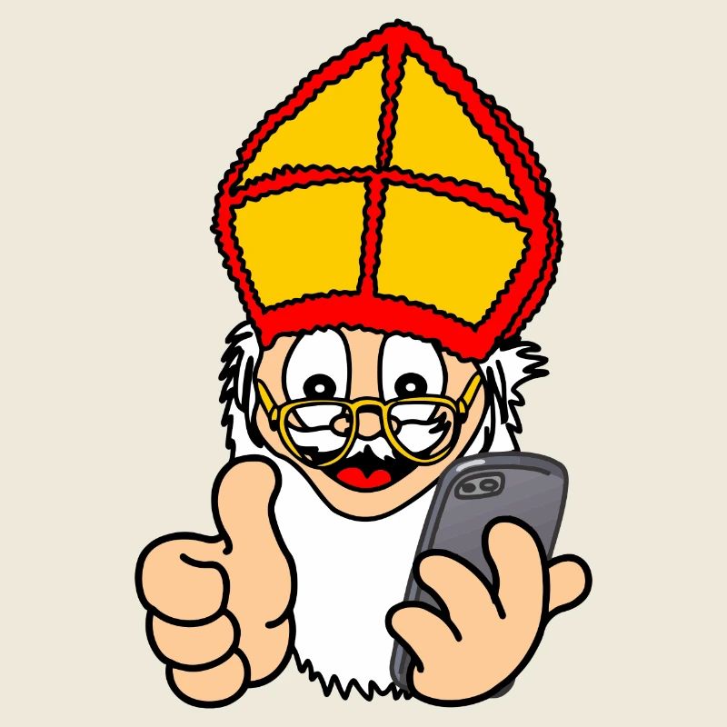 Sinterklaas mit Smartphone