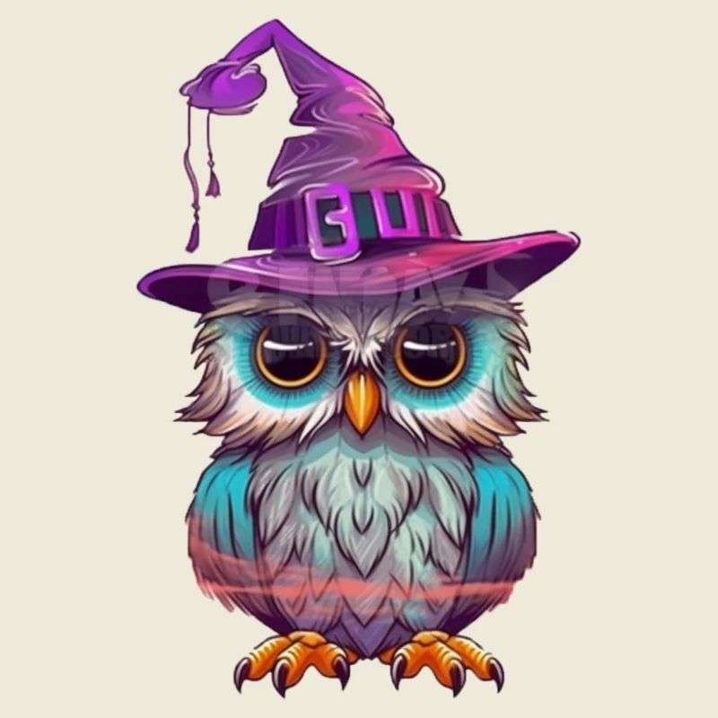 Sorcière hibou avec chapeau