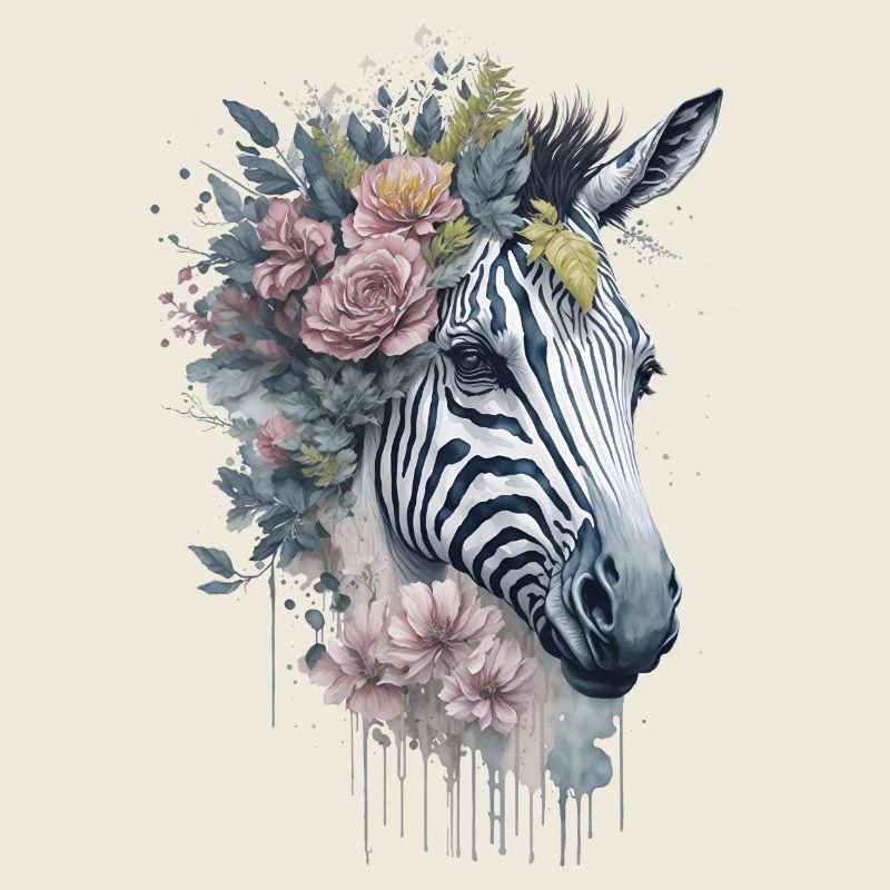 Florales Zebra