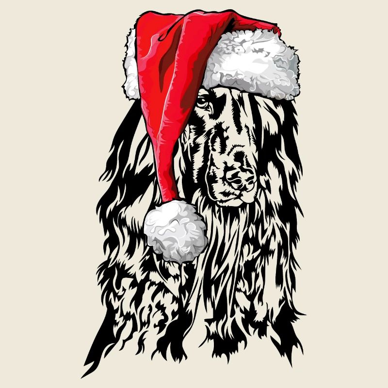 Santa Afghan Hound Chiens de Noël
