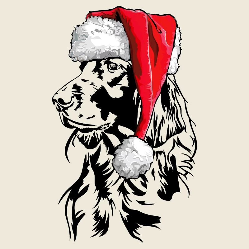 Père Noël Setter Chiens de Noël Wilsigns