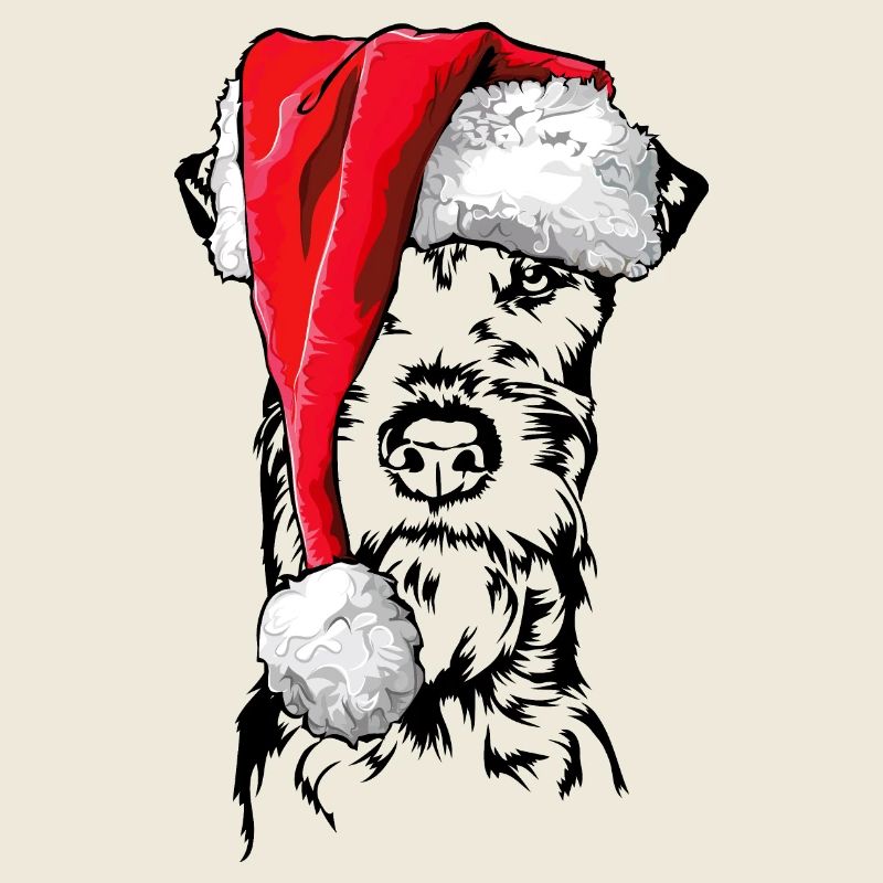 Santa Irish Terrier Chiens de Noël Wilsigns