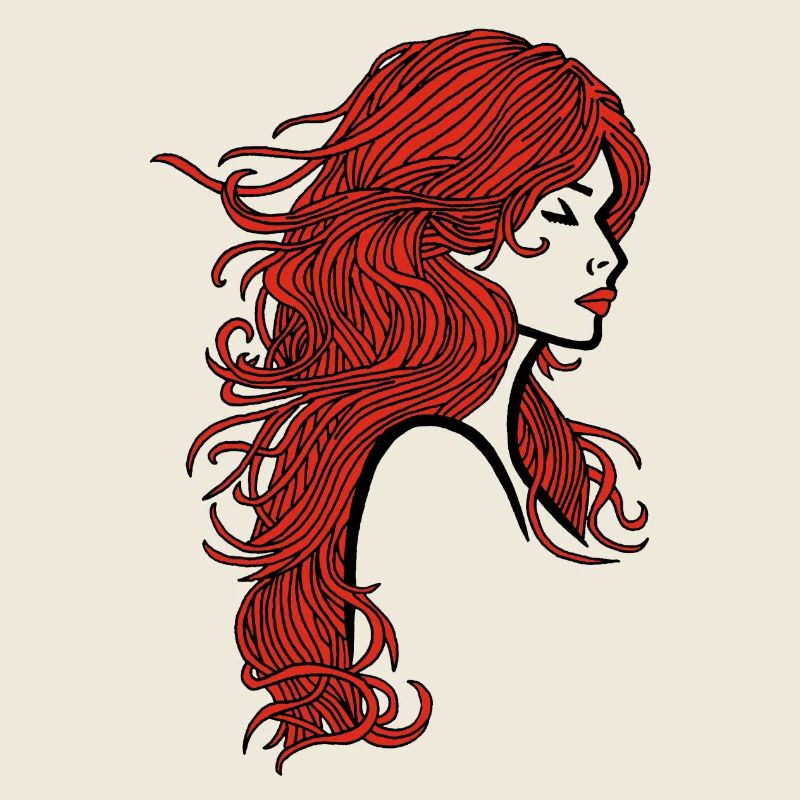 Fille aux cheveux rouges