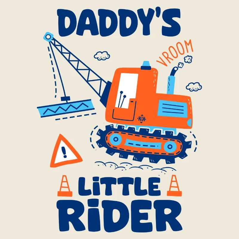 petit pilote de papa bébé Grue engins chantier