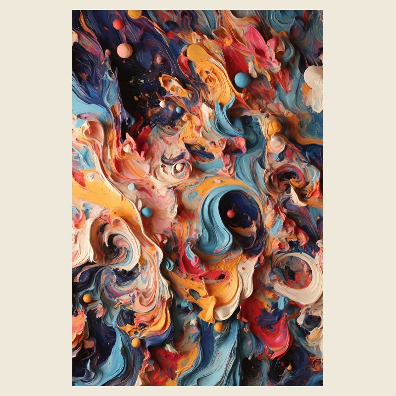 Vibrant Swirls: Eine farbenfrohe abstrakte Reise