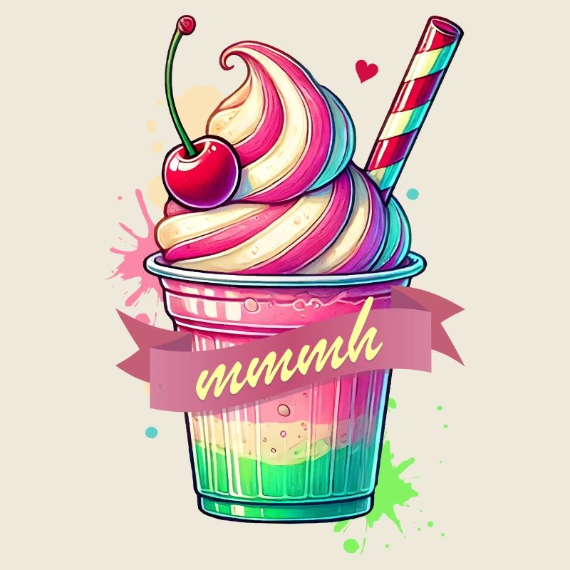 Verführerische Verlockung:bunter Milchshake