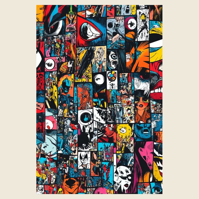 Kaleidoscope Comic Collage