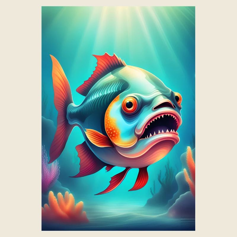 Poisson effrayant à l’air étrange