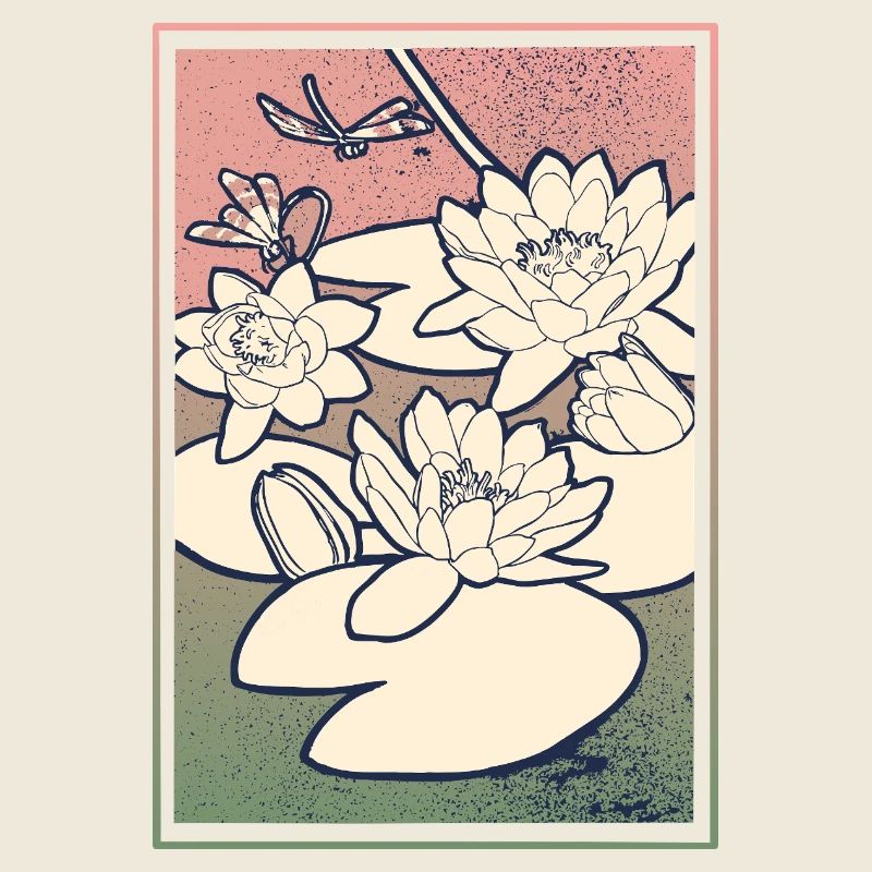 Illustration de nénuphar – Tranquillité et nature