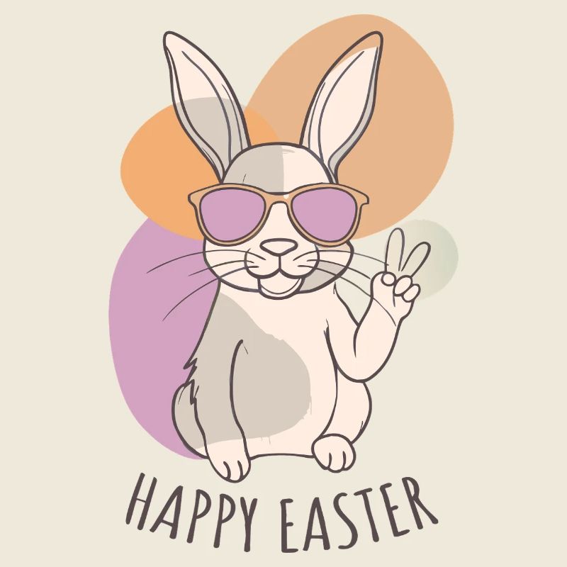 Joyeuses Pâques - Lapin de Pâques - Oeuf de Pâques - Cadeau