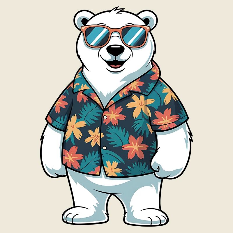 Lustiger Sommer Eisbär