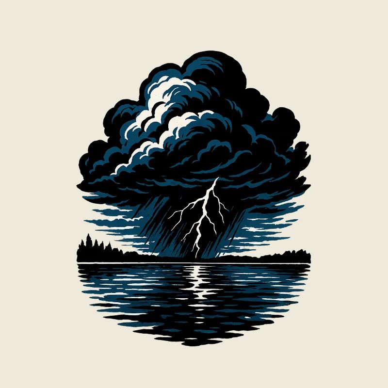 Tempête sur le lac