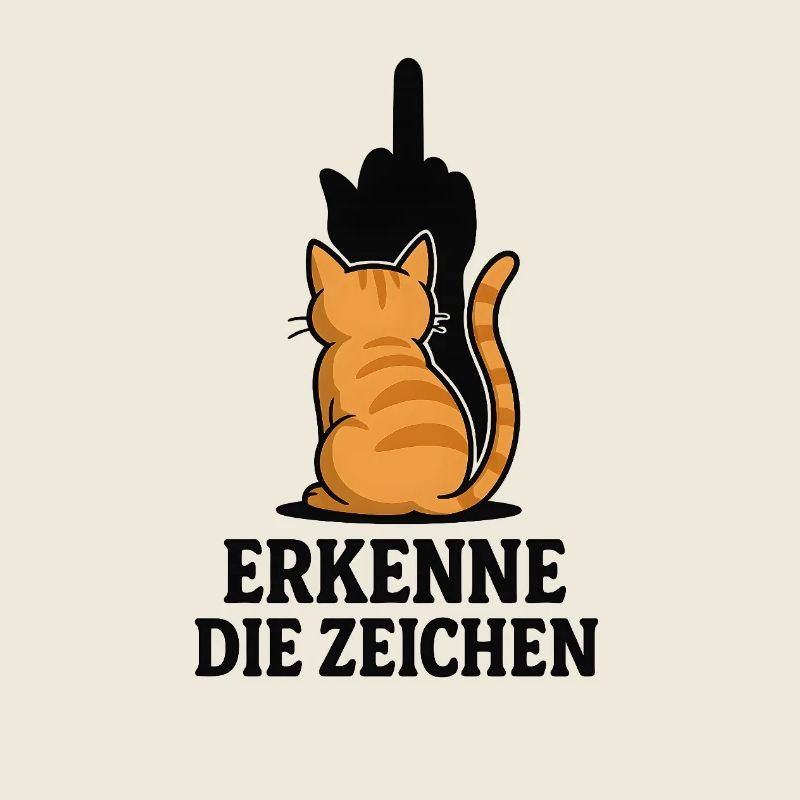 Recognize the Signs Cat Middle Finger