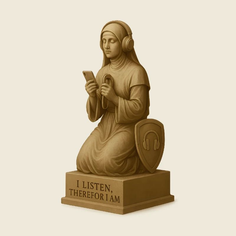 Meditative Hörergeist Skulptur