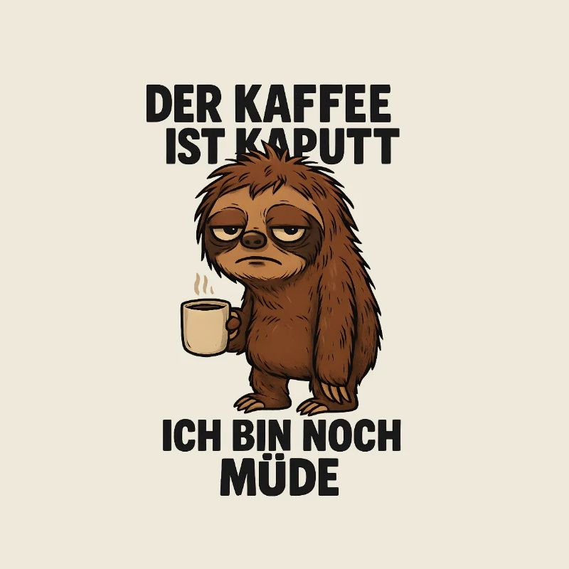 The coffee is broken I'm still tired sloth