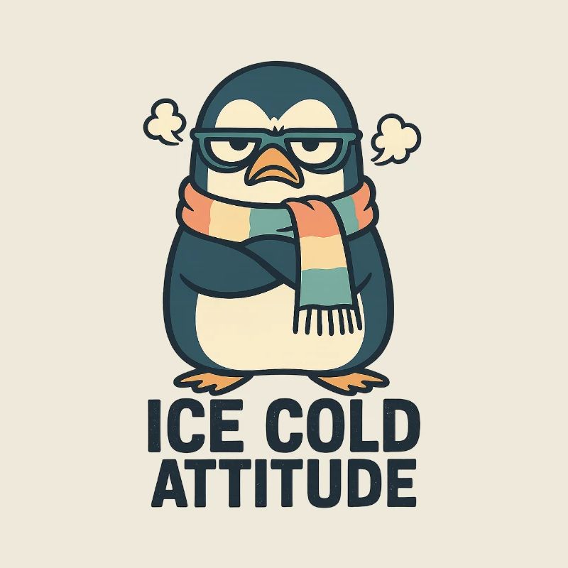 Pingouin attitude glaciale